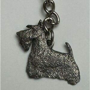 GG Harris Vintage 1997 Fine Pewter Scotty Keychain